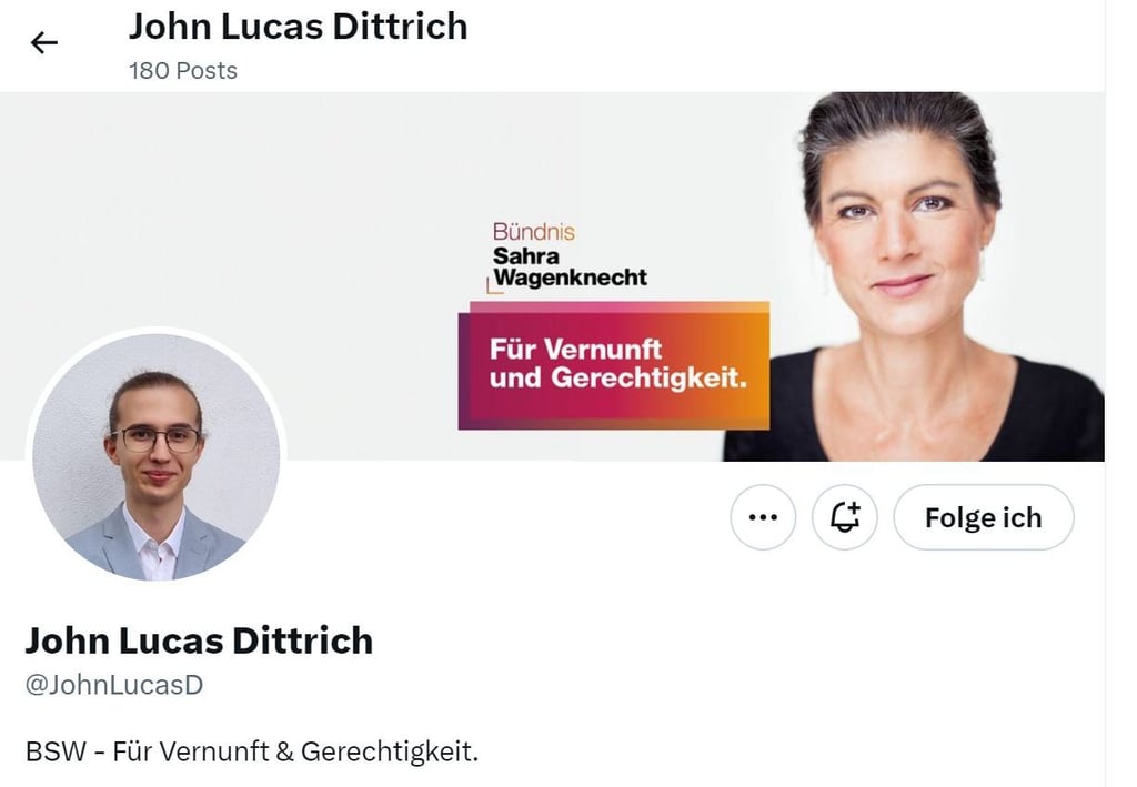 So verkündet John Lucas Dittrich seinen Austritt aus der Linkspartei.