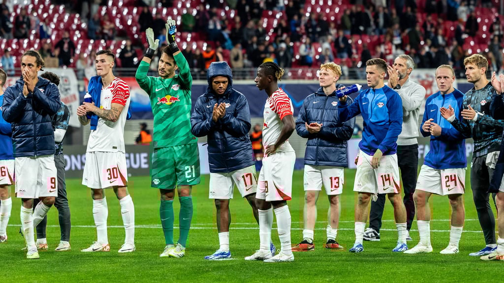 Die RB-Profis nach dem Champions-League-Spiel gegen Manchester City.