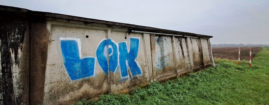 Dieser Sprüher dürfte mit dem Fußballverein Lokomotive Leipzig sympathisieren. Er hat die Buchstaben an Lützener Garagen geschmiert.