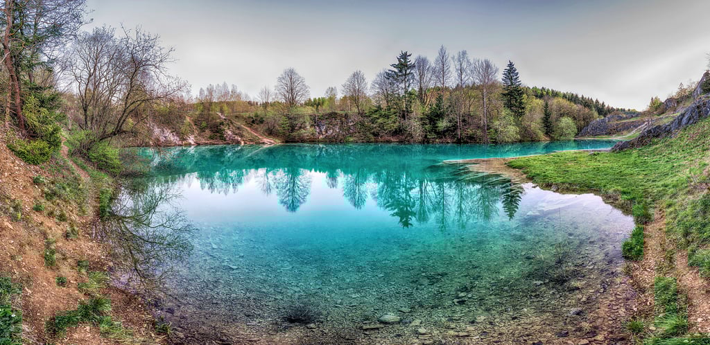Ein klassisches Wasser-Motiv: Der Blaue See bei Rübeland.
