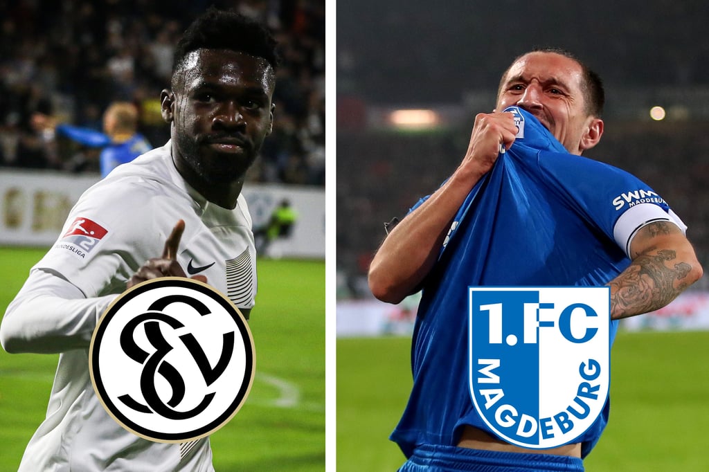 Die Top-Spieler ihrer Verein: Joseph Boyamba vom SV Elversberg und Baris Atik vom 1. FC Magdeburg.