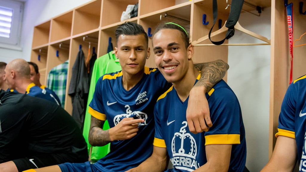 Selke und Poulsen vereint beim Abschiedsspiel von Dominik Kaiser.