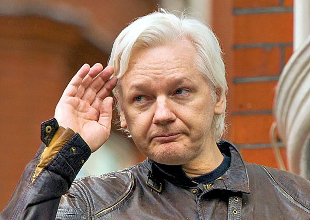 Julian Assange auf einer Aufnahme aus dem Jahr 2017.