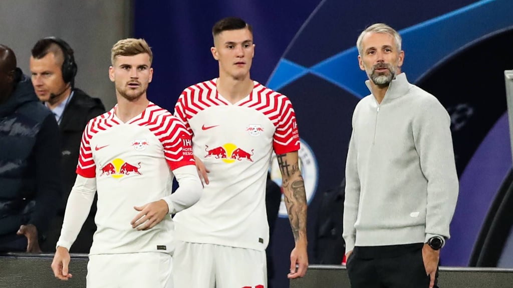 Timo Werner und Benjamin Sesko in der Champions League.