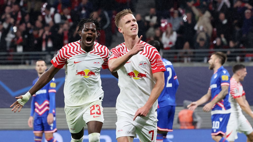 Olmo und Lukeba bei RB.