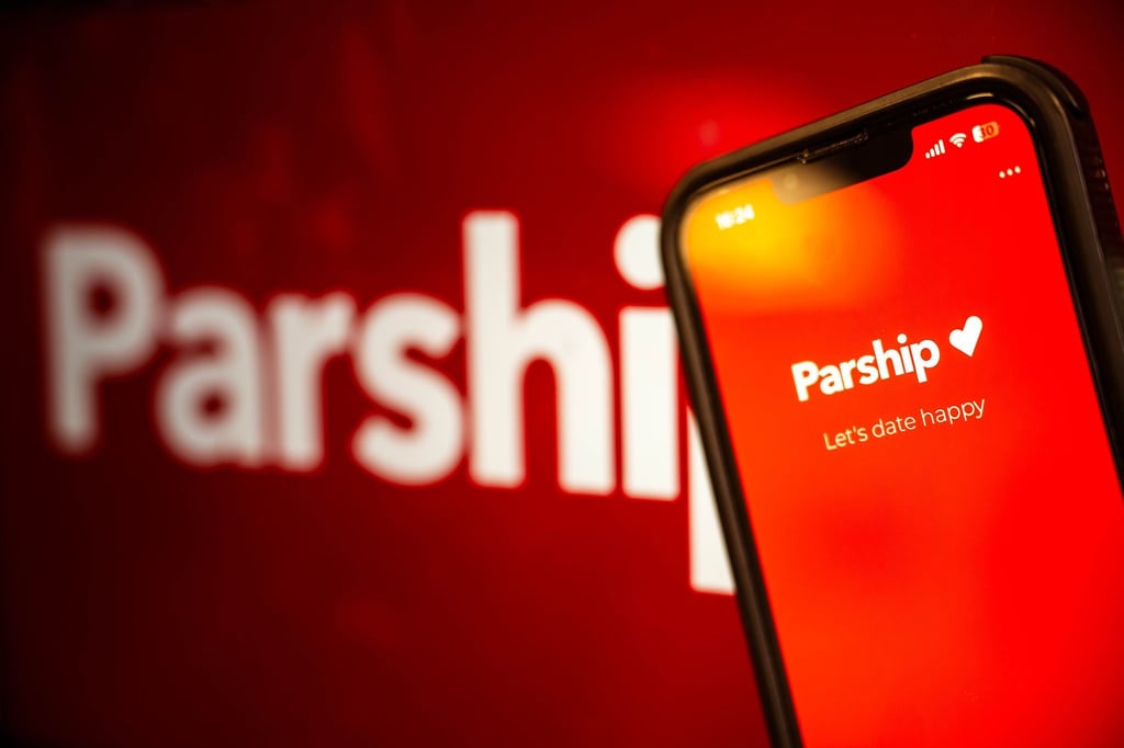 Die App der Online-Partnervermittlung Parship auf einem Smartphone.