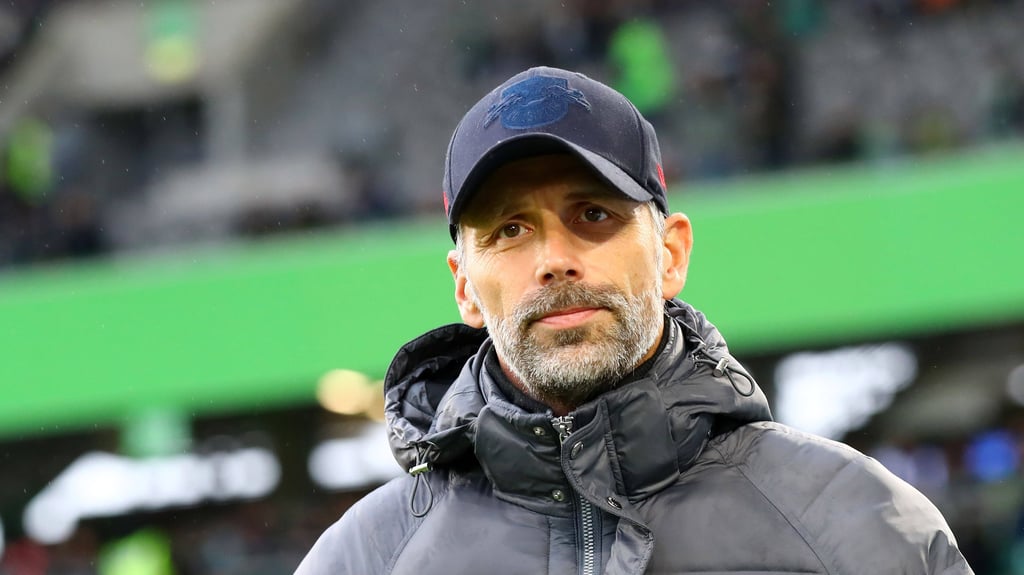 Marco Rose beim Auswärtsspiel gegen den VfL Wolfsburg.