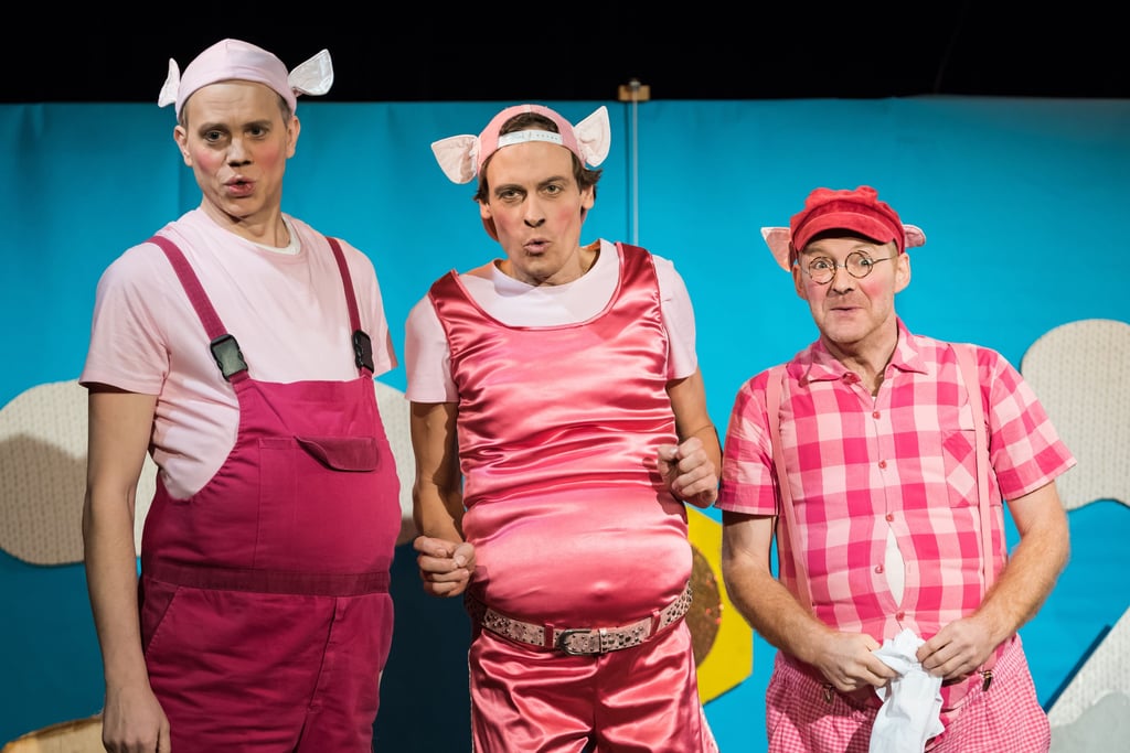 Bühnen-Rekord für die „Drei kleinen Schweinchen“ Otto (Florian Krannich, v.l.), Klaus (Matthias Walter) und Hugo (Till Schmidt)