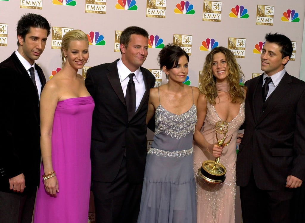 David Schwimmer (l-r), Lisa Kudrow, Matthew Perry, Courteney Cox, Jennifer Aniston und Matt LeBlanc standen für die beliebte TV-Serie „Friends“ gemeinsam vor der Kamera.