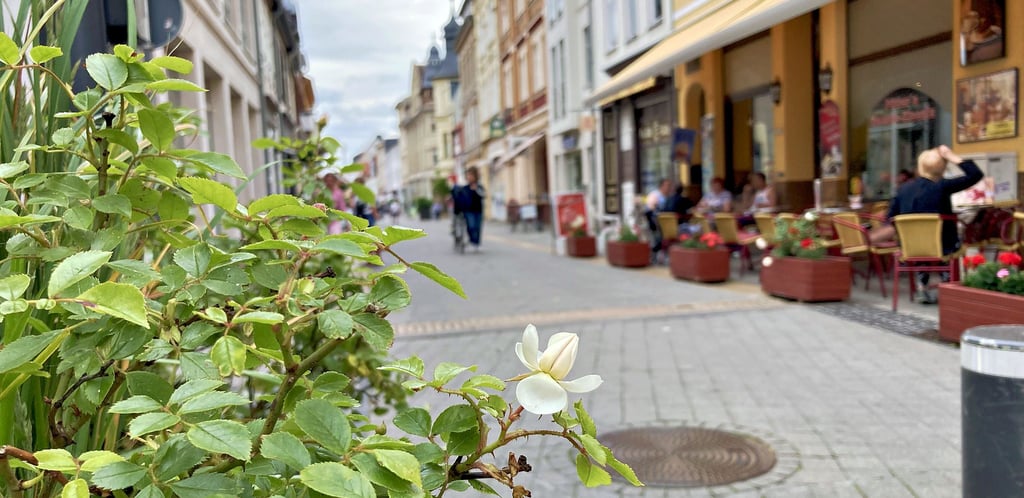 Blick in die Schartauer Straße, der Hauptgeschäftsstraße von Burg. Bis 2025 sollen Ideen entwickelt werden, die leerstehende Ladenlokale genutzt und die Attraktivität gesteigert werden kann.