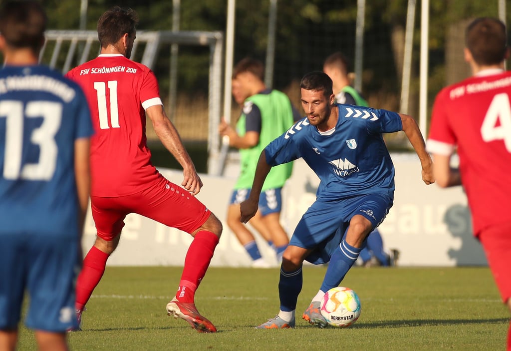 Erzielte schon zwei Tore in der Oberliga Süd für den FCM II: Innenverteidiger Leon Heynke.