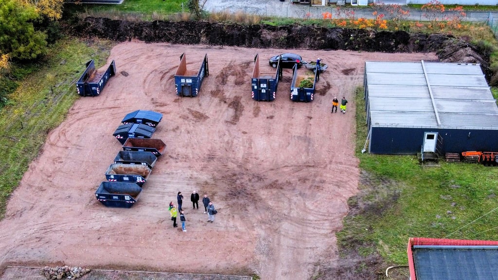 Blick auf den neuen Recyclinghof in Osterburg