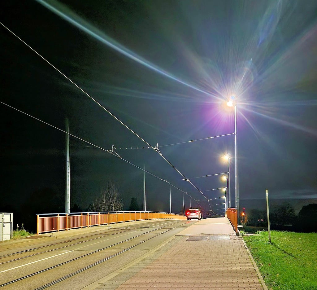 Beleuchtung der Saalebrücke in Bad Dürrenberg