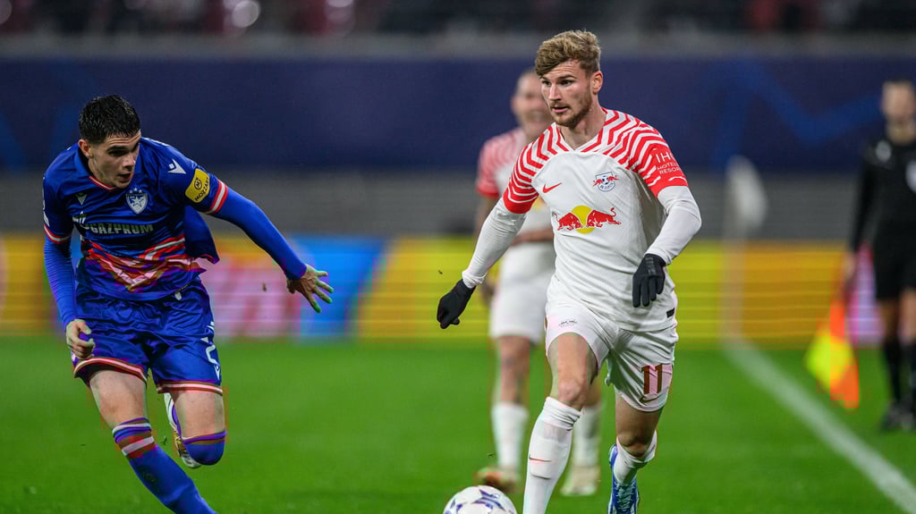 Leipzigs Timo Werner beim 3:1 gegen Belgrad im Hinspiel der Champions-League-Gruppenphase.