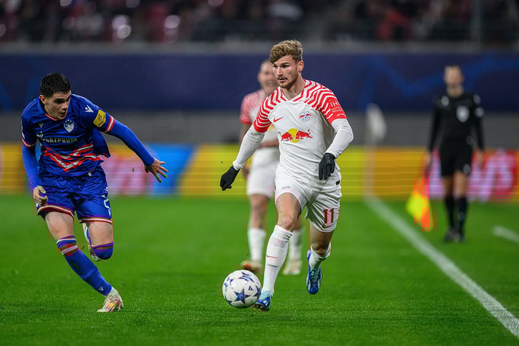Leipzigs Timo Werner beim 3:1 gegen Belgrad im Hinspiel der Champions-League-Gruppenphase.