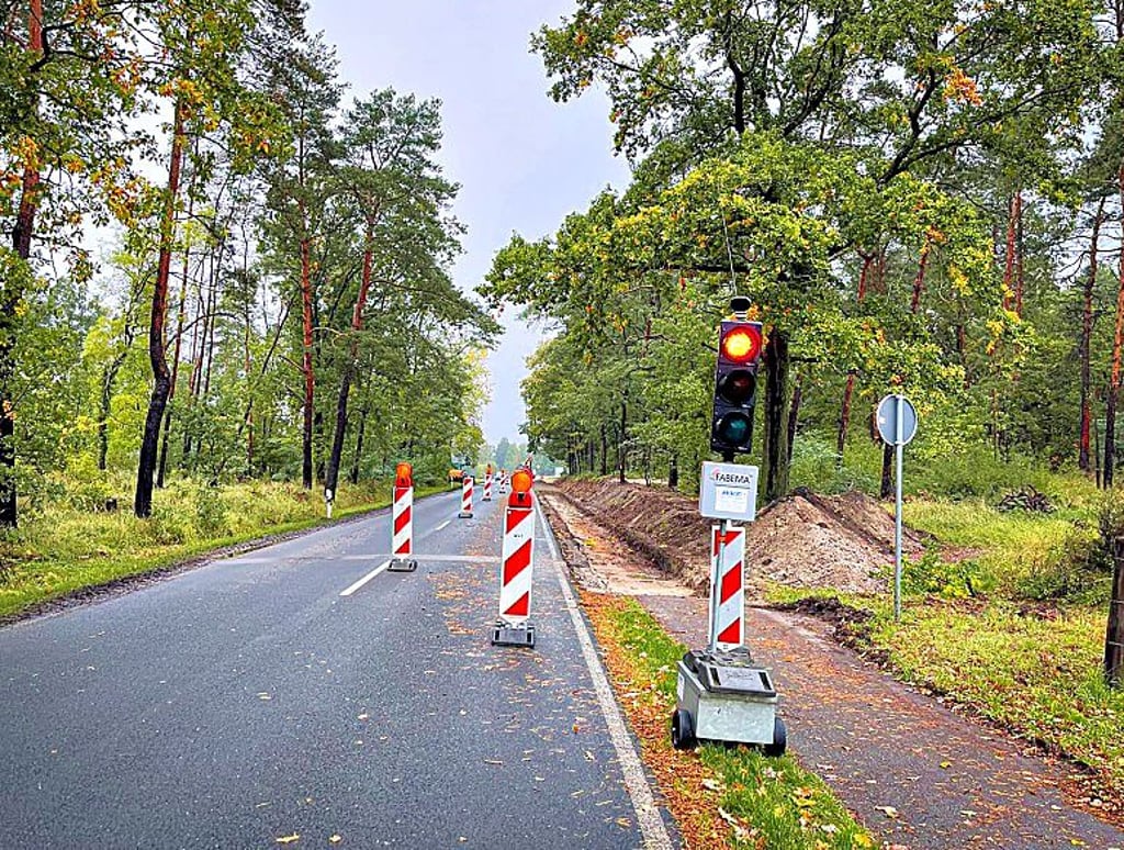 Zwischen Krina und Gossa wird am neuen Radweg gebaut.