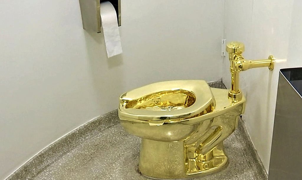 So protzig wie weg: Das Gold-Klo vom Blenheim-Palast.
