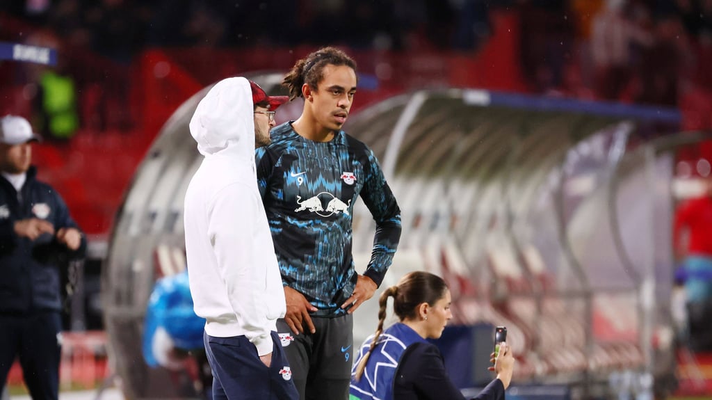 Yussuf Poulsen konnte gegen Roter Stern Belgrad nicht antreten.