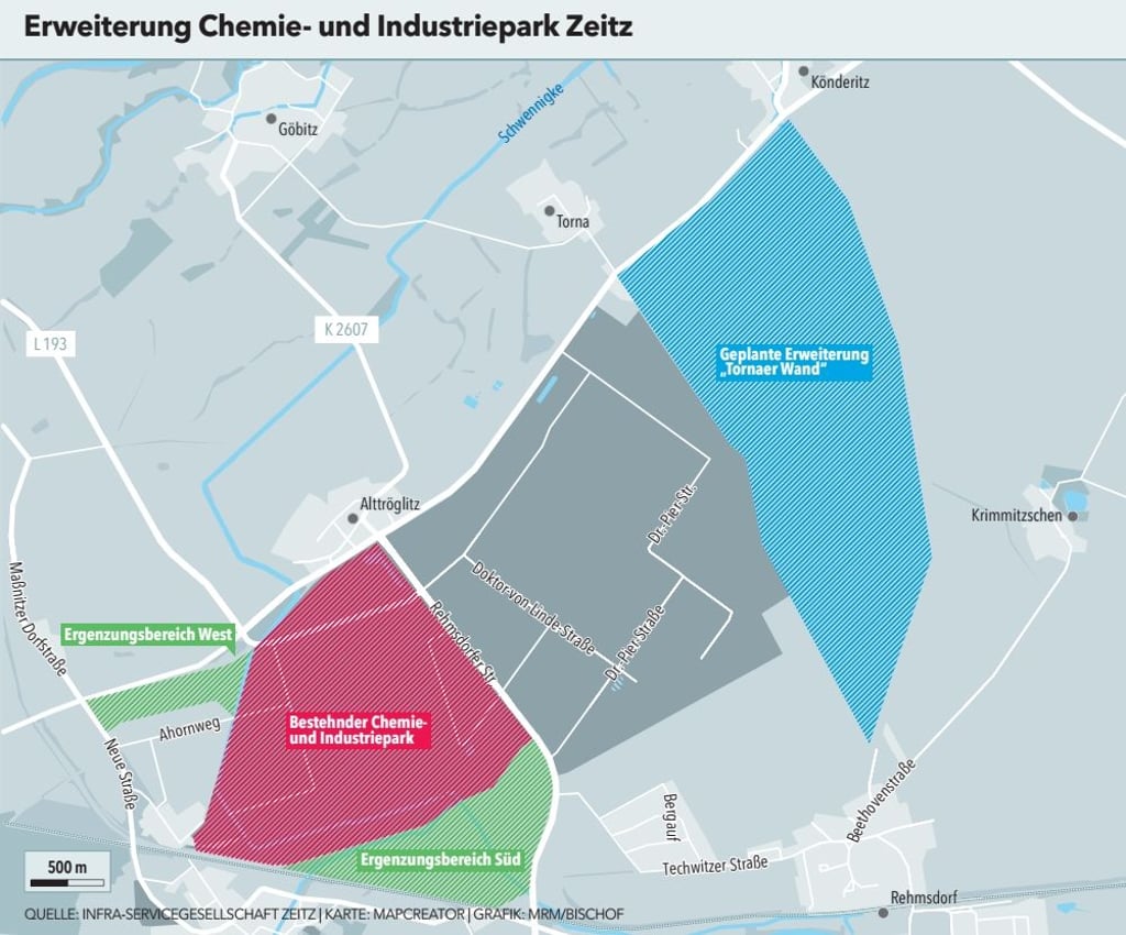 Die Karte zeigt die geplanten Erweiterungen.