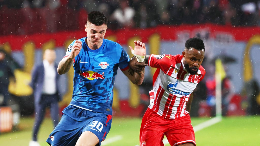 Benjamin Sesko gab gegen Belgrad alles.