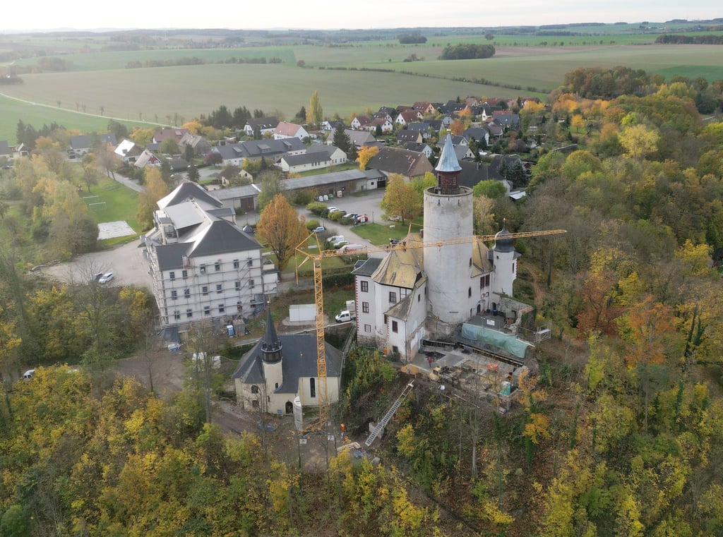 Wiederaufbau Nordflügel der Burg Posterstein.