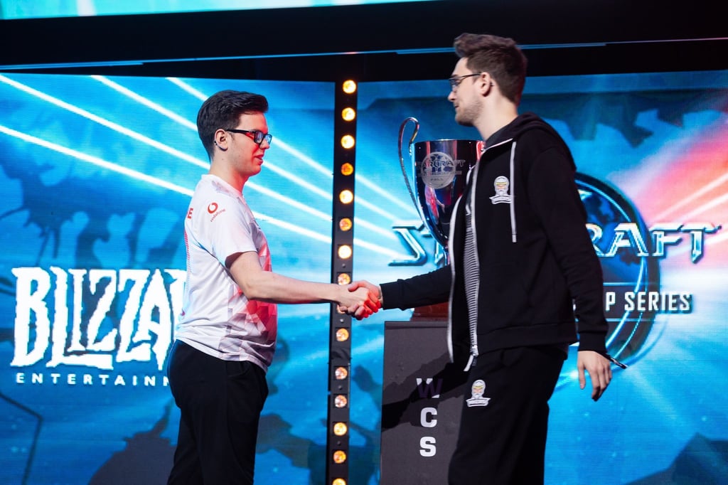 ShoWTimE und HeroMarine vor ihrem Duell bei der SC2 WCS Fall 2019 in Montreal.