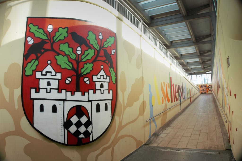 Ein Hingucker ist das Graffiti am Bahnhof Aschersleben.