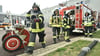 Feuerwehrübung bei den T-Systems im Rechenzentrum Biere.
