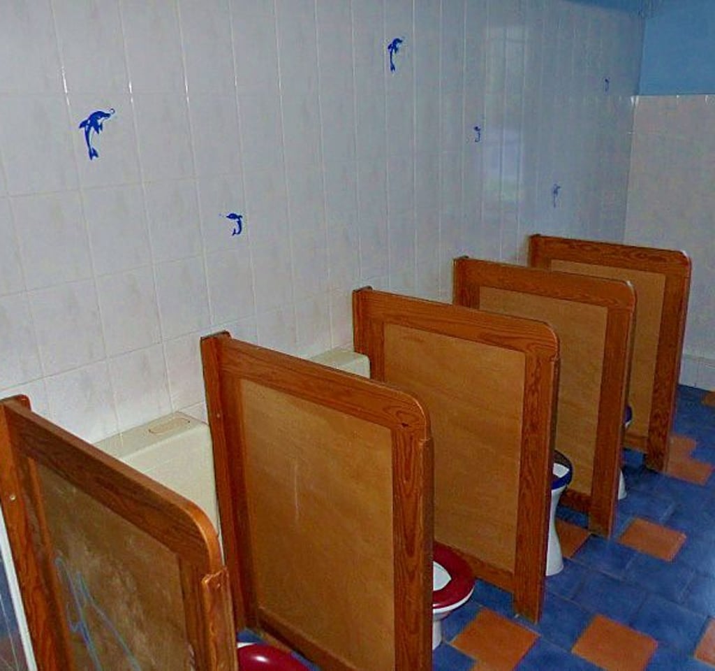 Aus den alten, ehemaligen Kindertoiletten sind neue, barrierefreie für Erwachsene entstanden.