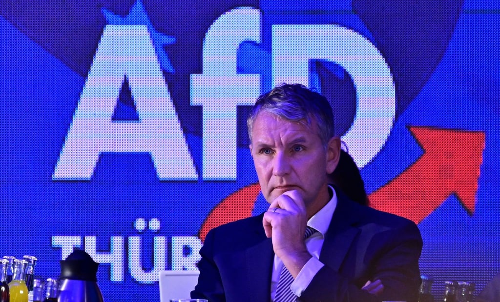 Björn Höcke während des Landesparteitags der AfD im thüringischen Pfiffelbach.