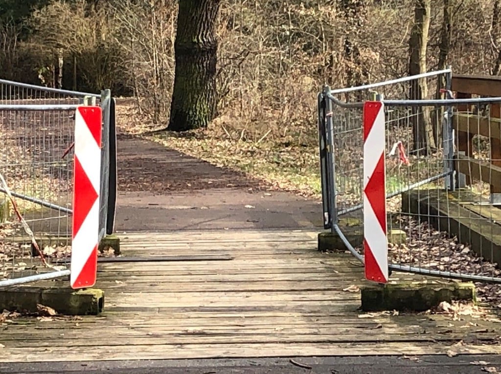 Die teilgesperrt Bockslache bei Kleinkühnau.