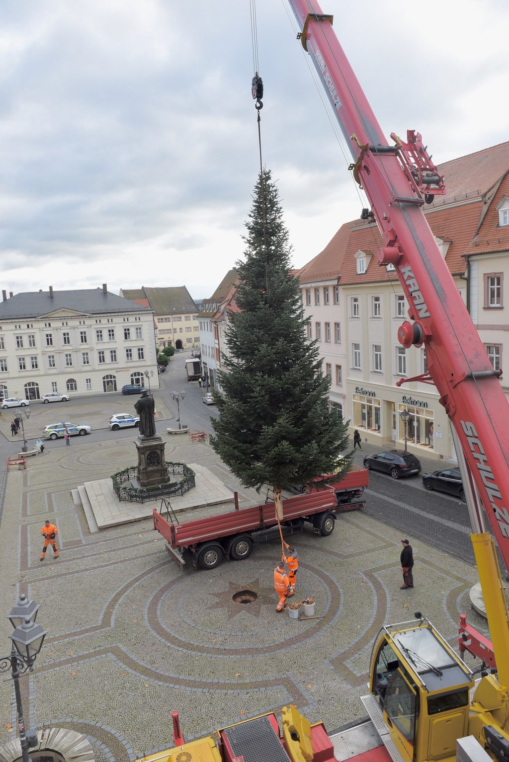 So wird der Baum aufgestellt.