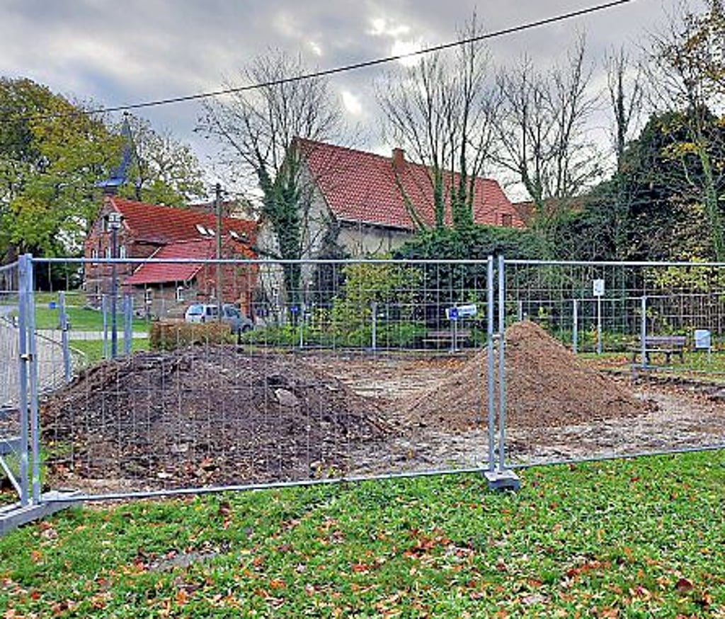 Der Spielplatz in Borau ist derzeit eine einzige Baustelle.