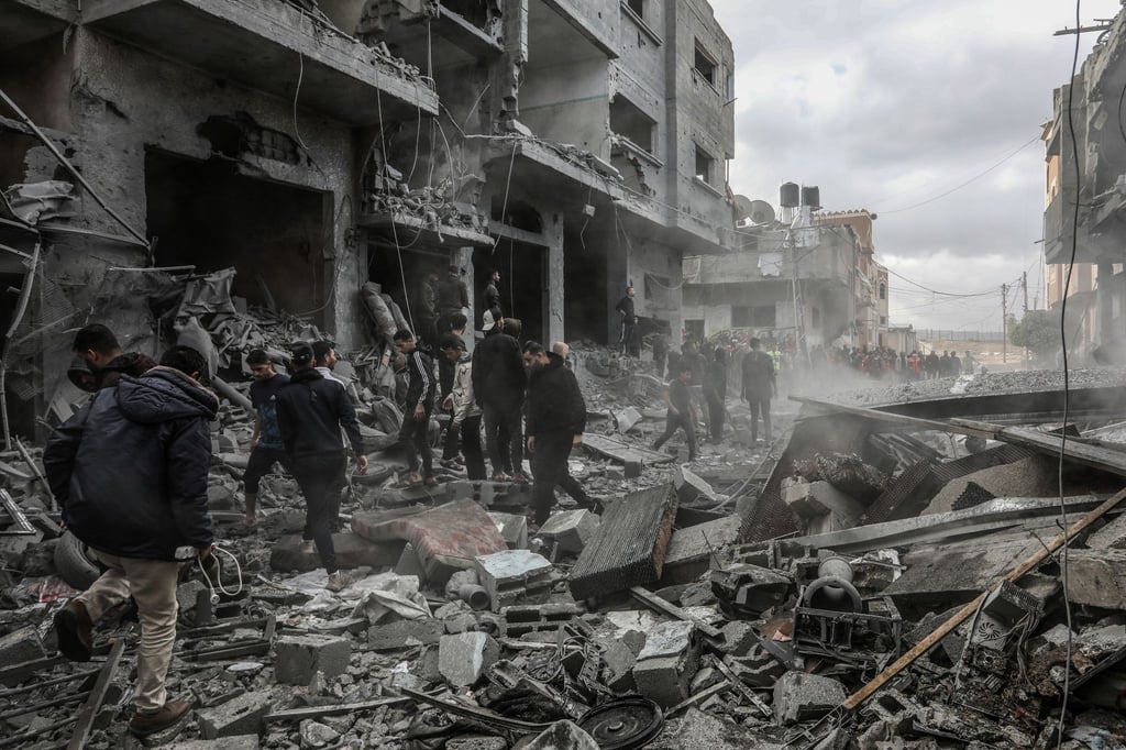 Zerstörung in Rafah nach einem israelischen Angriff.