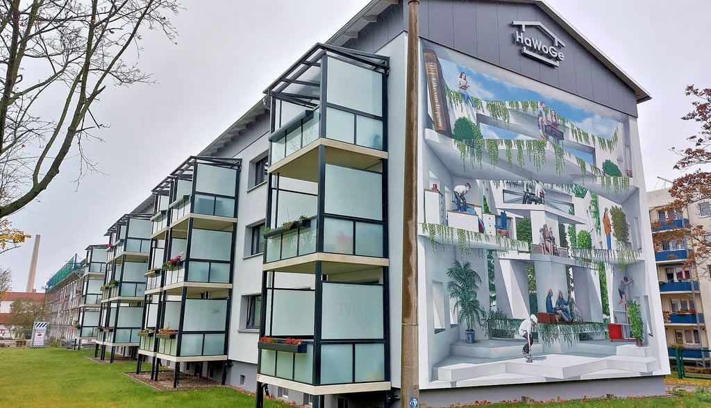 Preisträger im Fassaden- und Stadtbildwettbewerb: Das Haus Eike-von-Repgow-Straße 1-3 in Halberstadt.