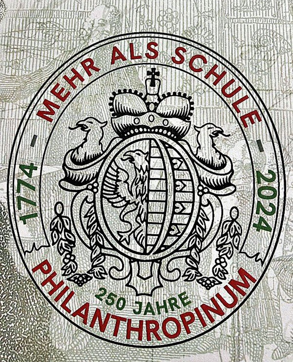 Mit diesem Logo feiert das Philanthropinum das Jubiläum.
