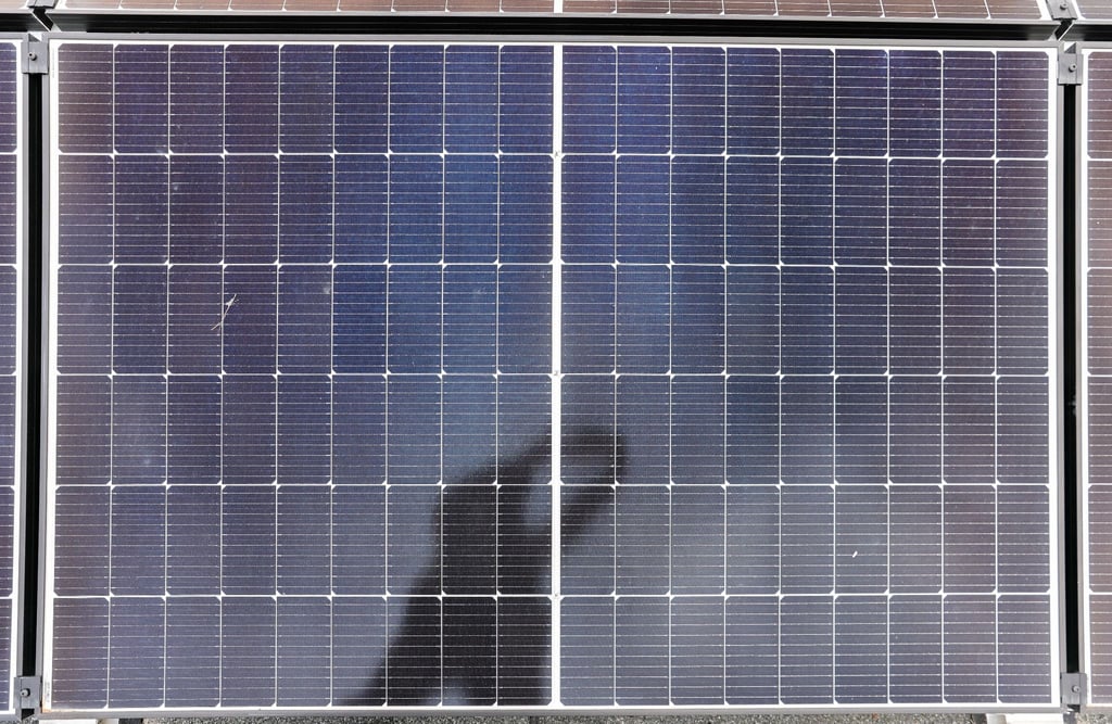 Solaranlagen liegen auf dem Dach des Paunsdorf-Centers.