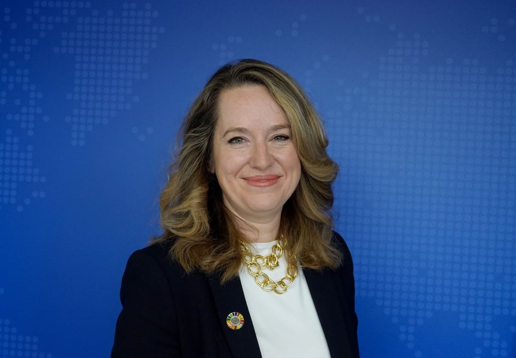 Die neue Chefin der UN-Organisation für Migration (IOM), Amy Pope, besucht Berlin.