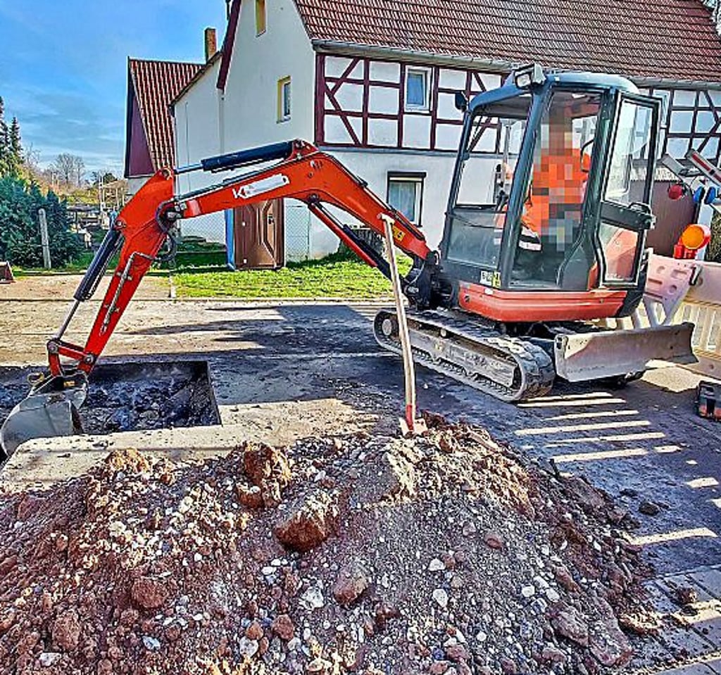 Symbolbild eines Kubota-Minibagger bei der Arbeit.