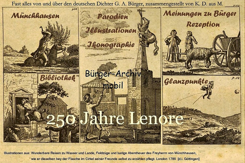 Screenshot des Online-Archivs über Gottfried August Bürger.