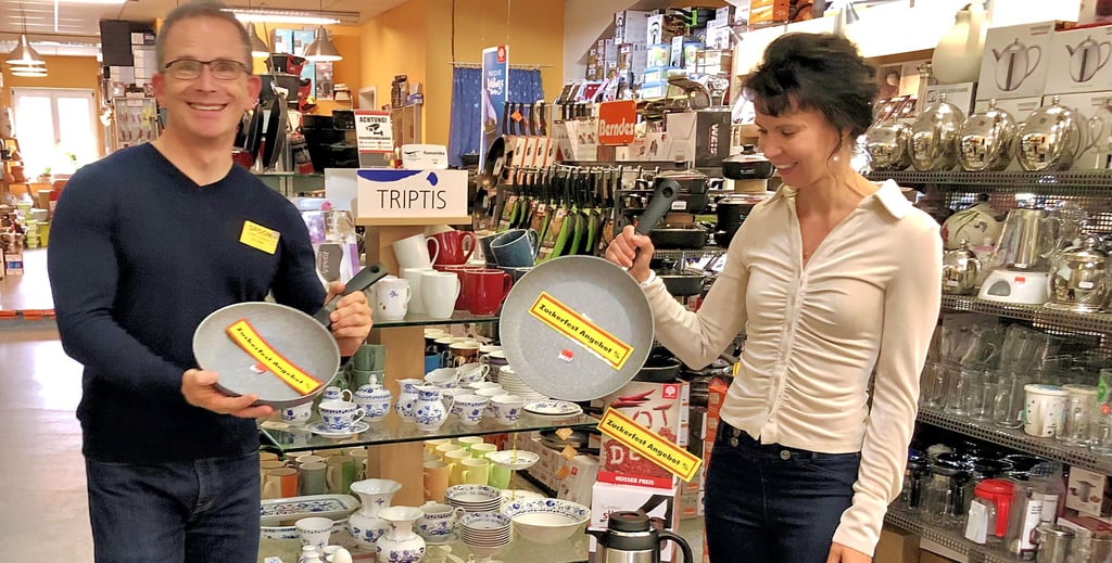 Silvana und Steffen Peter konnten in der Kramerstraße Geschäftsjubiläum feiern.