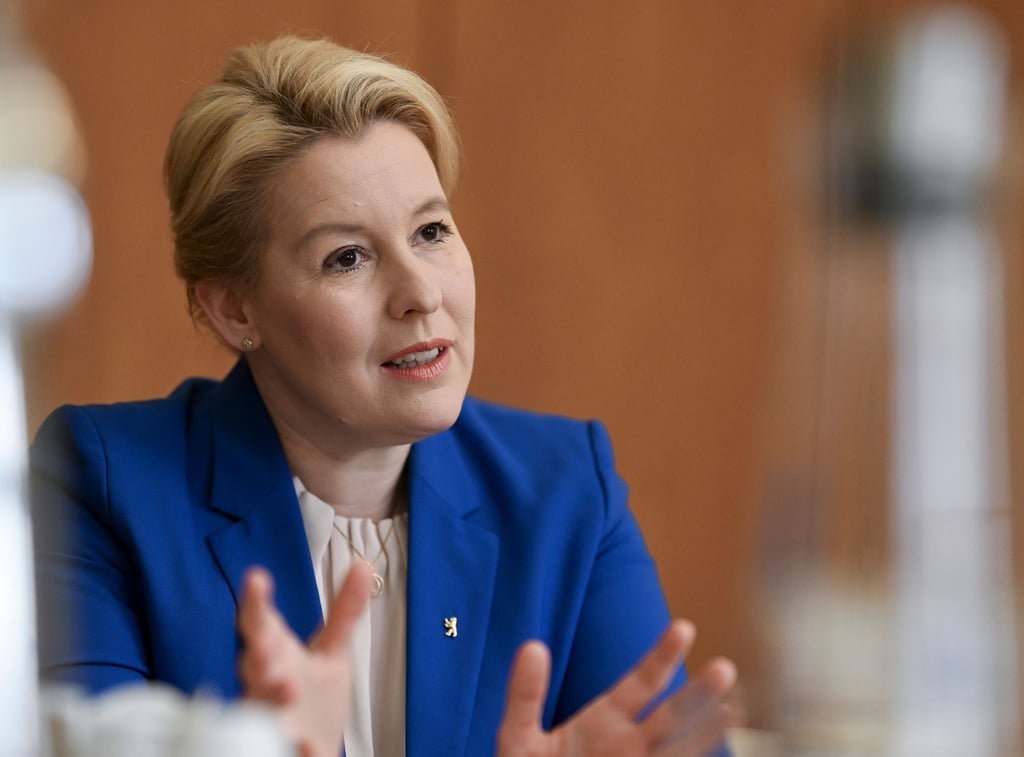 Franziska Giffey (SPD), Senatorin für Wirtschaft, Energie und Betriebe von Berlin, spricht.