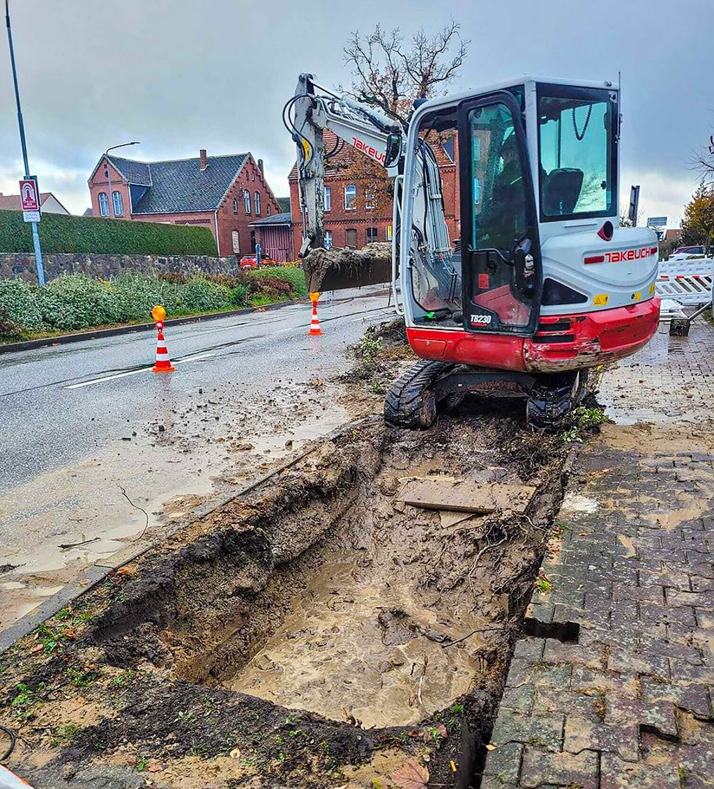 Auch an der Breiten Straße in Rohrberg war eine Wasserleitung kaputt.