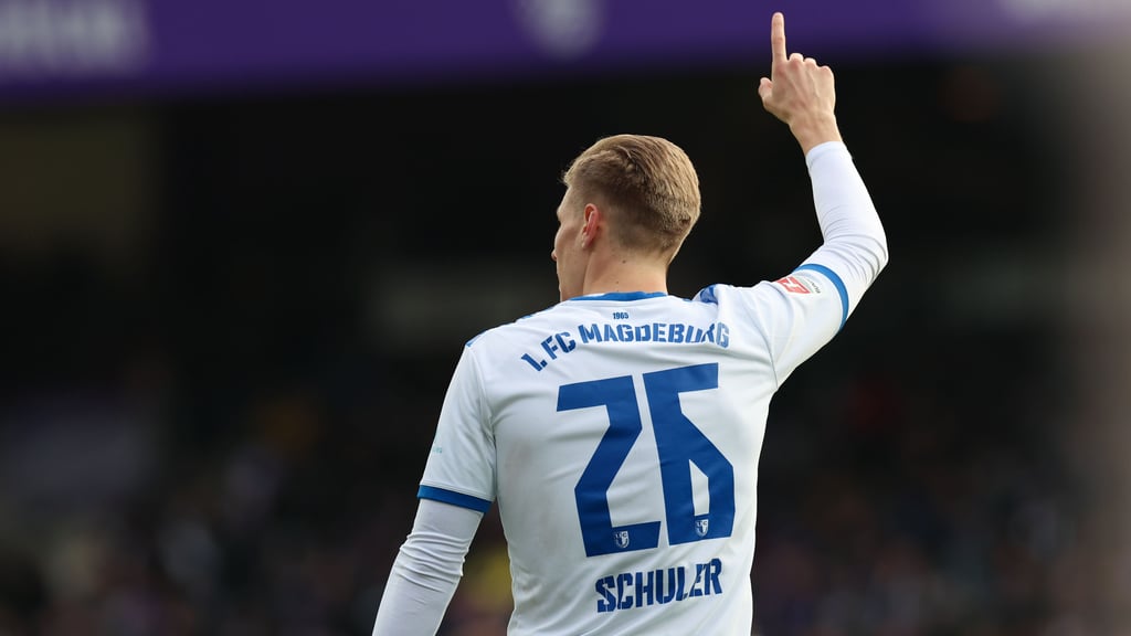 Luca Schuler traf kurz nach seiner Einwechslung für den 1. FC Magdeburg beim Sieg in Osnabrück.