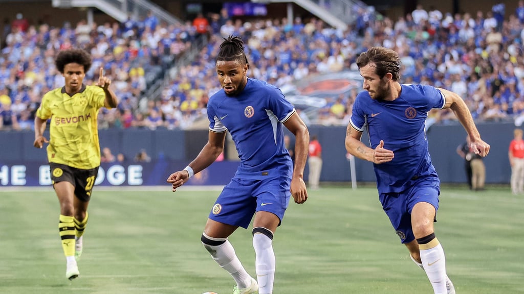 Christopher Nkunku&nbsp;(Mitte) beim Test gegen den BVB Anfang August.