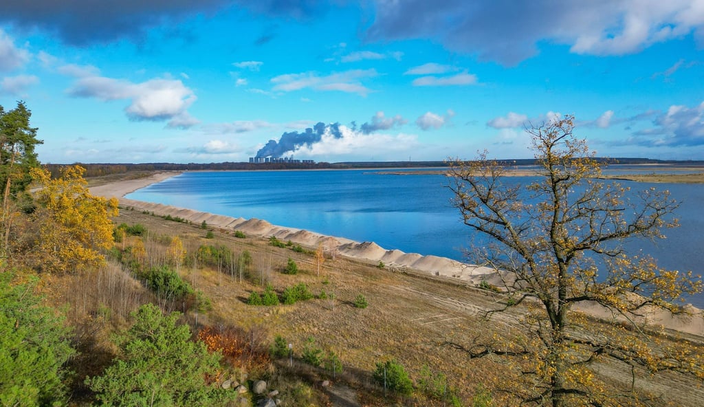 Blick über den neu entstehenden Cottbuser Ostsee.