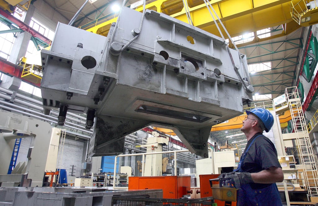 Zum vrarbeitenden Gwerbe gehört auch der Maschinenbau - hier ein Bild aus dem Sket Maschinen- und Anlagenbau GmbH (MAB).