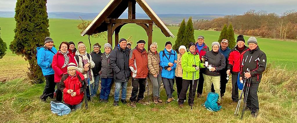 Die Wanderfreunde aus Kelbra auf der Brückschen Heide