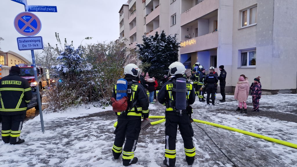 Die Feuerwehr kam in Halle-Neustadt zum Einsatz.