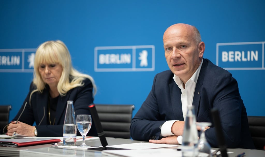 Kai Wegner (CDU), Regierender Bürgermeister von Berlin, und Iris Spranger (SPD), Berliner Senatorin für Inneres.